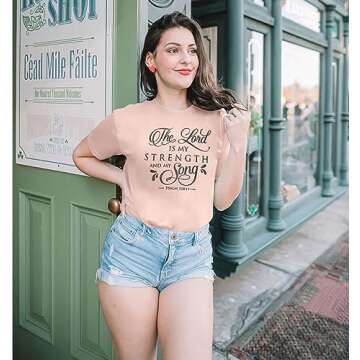 The Lord is My Strength T-Shirt for Women - Casual Tee
