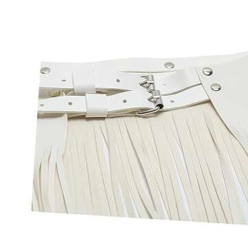 KKmeter Adjustable Fringe Tassel Skirt for Women