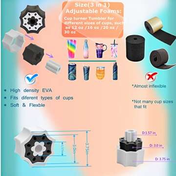 6X Multi Cup Turner for Effortless DIY Tumblers