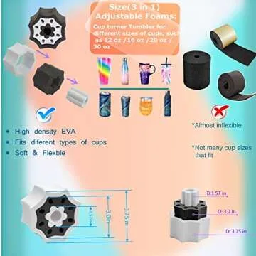 6X Multi Cup Turner for Effortless DIY Tumblers