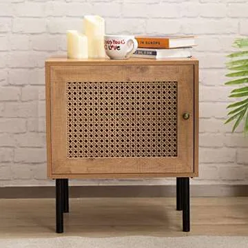 Stylish ALIMORDEN Mid-Century Nightstand with Storage