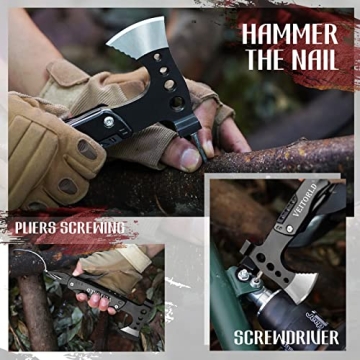 VEITORLD Compact Multitool Hatchet for Men, Gift Idea