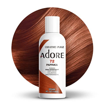 Adore Semi Permanent Hair Color - Vegan and Cruelty-Free Paprika Dye - 4 Fl Oz