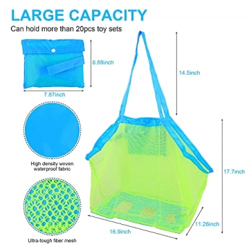 REEMTOO Large Mesh Beach Bag - Perfect for All Beach Gear