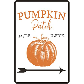 Fall Pumpkin Patch Metal Sign for Indoor & Outdoor Decor