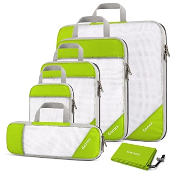 Gonex Compression Packing Cubes: Ultimate Travel Organizers Set in Green