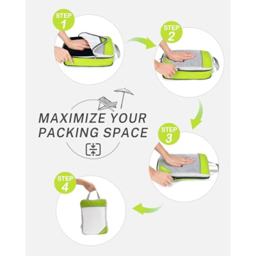 Gonex Compression Packing Cubes Travel Organizers Set Green