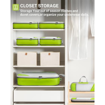 Gonex Compression Packing Cubes Travel Organizers Set Green