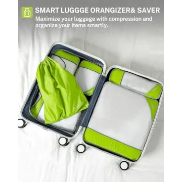 Gonex Compression Packing Cubes Travel Organizers Set Green