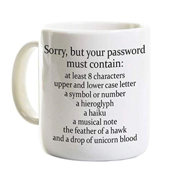 Sorry Your Password Must Contain Mug 11 Oz - Funny Coffee Mug Gift For System Administrator Computer...
