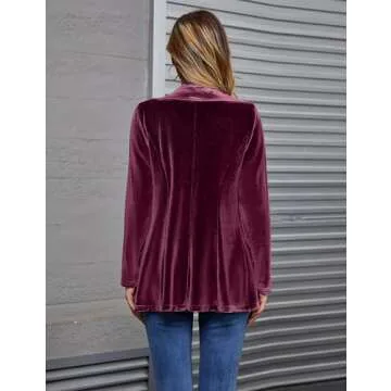 Buy Stylish Genhoo Velvet Blazer Jacket for Women