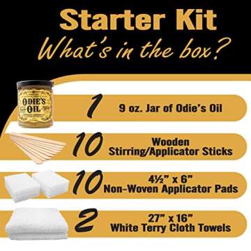 ODIE'S Oil Starter Kit for Perfect Wood Finishing