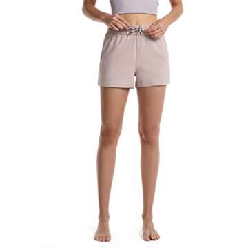 Sunzel Hiking Shorts Women Quick Dry Athletic Running Yoga Gym Workout Lounge Comfy Active Shorts with Zipper Pockets 2.5" 5"