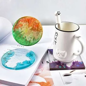 8 Pack Resin Coaster Molds for Creative DIY Projects