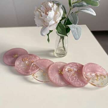 8 Pack Resin Coaster Molds for Creative DIY Projects