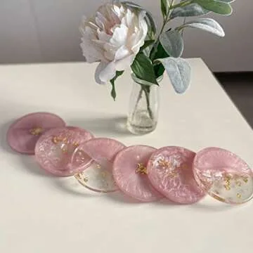 8 Pack Resin Coaster Molds for Creative DIY Projects