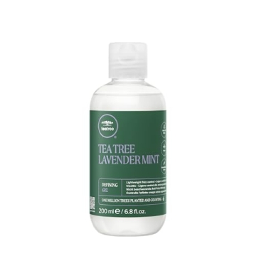 Tea Tree Lavender Mint Defining Gel, Lightweight Frizz Control, For Coarse, Curly + Dry Hair, 6.8 Fl...