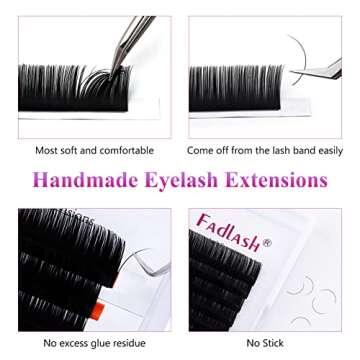 Premium FADLASH 0.15 J Curl Eyelash Extensions Tray