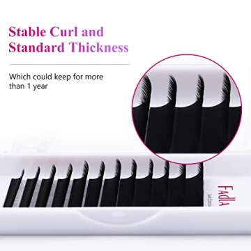 Premium FADLASH 0.15 J Curl Eyelash Extensions Tray