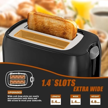 Best Compact 2 Slice Toaster with Wide Slots for Bagels