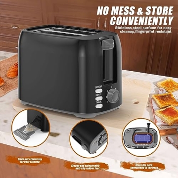 Best Compact 2 Slice Toaster with Wide Slots for Bagels