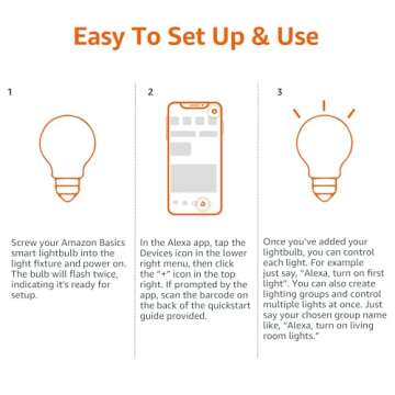 Echo Dot with Amazon Basics Smart Color Bulb