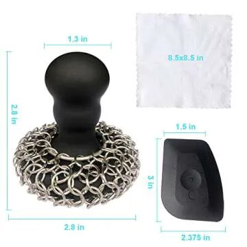 316 Chainmail Scrubber & Pan Cleaner Set for Kitchens