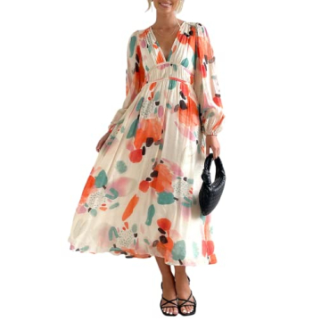 Sissyaki Women's Elegant Boho Floral Maxi Dress for Summer