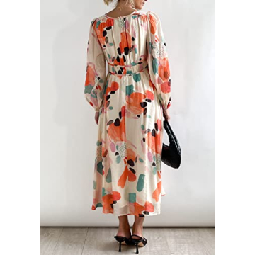 Sissyaki Women's Elegant Boho Floral Maxi Dress for Summer