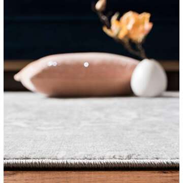 SAFAVIEH Brentwood Collection 5'3" x 7'6" Grey/Ivory BNT802F Medallion Distressed Non-Shedding Living Room Bedroom Dining Home Office Area Rug