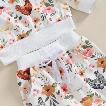 Kaipiclos Baby Girl Comfort Outfit with Floral Pumpkin Print