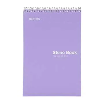 Mintra Office Steno Books - (Pastel 8PK - Lavender, Sage, Salmon, Spring Pink) - Narrow Ruled Paper, 6" x 9", 100 sheets for Writing Notes in School, University, College, Work, Office