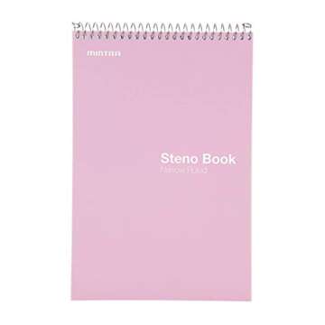 Mintra Office Steno Books - (Pastel 8PK - Lavender, Sage, Salmon, Spring Pink) - Narrow Ruled Paper, 6" x 9", 100 sheets for Writing Notes in School, University, College, Work, Office