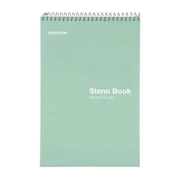 Mintra Office Steno Books - (Pastel 8PK - Lavender, Sage, Salmon, Spring Pink) - Narrow Ruled Paper, 6" x 9", 100 sheets for Writing Notes in School, University, College, Work, Office