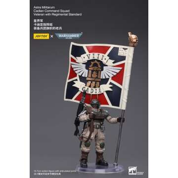 JoyToy Warhammer 40K Astra Militarum Cadian Command Squad Veteran 1:18 Scale Figure