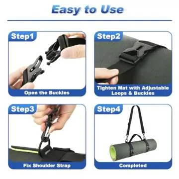 Cosmos Portable Yoga Mat Strap Mat Sling Picnic Blanket Strap with Adjustable Shoulder Strap & Handle for Festivals Picnics Camping Motorcycle Bedroll Pilates