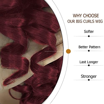 KEAT 14" Short Curly Kinky Red Wig for Women