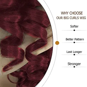 KEAT 14" Short Curly Kinky Red Wig for Women