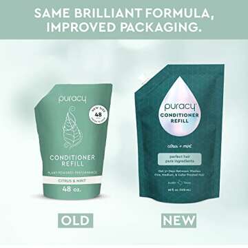 Puracy Conditioner for Fine, Medium, and Color-Treated Hair - Pure Ingredients for Cleaner, Silkier Hair Longer, 98.95% Natural (48 Ounce)