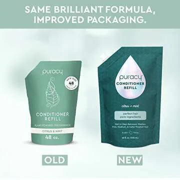 Puracy Conditioner for Fine, Medium, and Color-Treated Hair - Pure Ingredients for Cleaner, Silkier Hair Longer, 98.95% Natural (48 Ounce)
