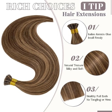 Premium Rich Choices I Tip Hair Extensions Real Remy Hair