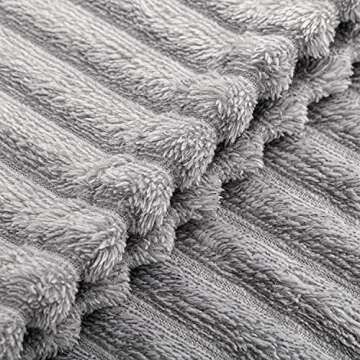 GREEN ORANGE 50" x 60" Fleece Throw Blanket, Gray Melange Color, Perfect Cozy Gift, Super Warm Comfy - ECO-Certified, Hypoallergenic - Soft, Lightweight Plush Throw for Women, Men & Kids