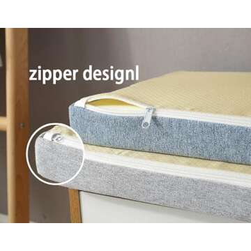 Hengz Outdoor/Indoor Bench/Swing Cushion 48 x 14 x 2 Inch Waterproof Furniture Seat Pad, Anti-Slip Bottom Settee Cushions, Bay Window Loveseat Sofa Couch Pad