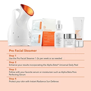 Dr. Dennis Gross Pro Facial Steamer for Facial Deep Cleaning: Infuse Skin with Hydration, Clarify Complexion, and Detox Skin