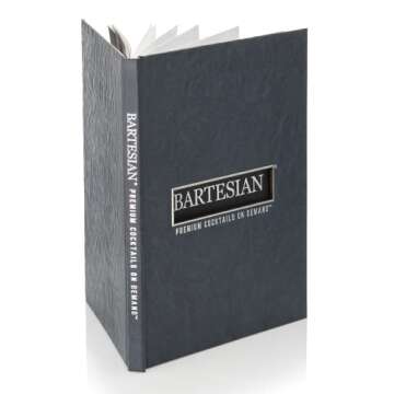 Bartesian Leather Bound Cocktail Menu Book for 2022