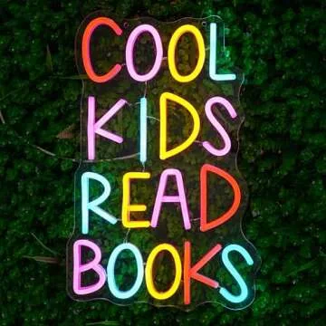 LULANMP Cool Kids Read Books Neon Sign – Perfect Decor for Reading Spaces!