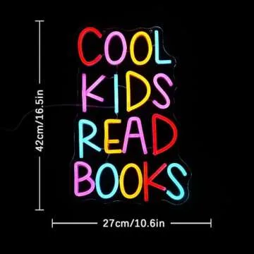 LULANMP Kids Read Books Neon Sign for Rooms Decor