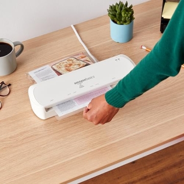 Amazon Basics 9-Inch Thermal Laminator Quick Easy Reliable