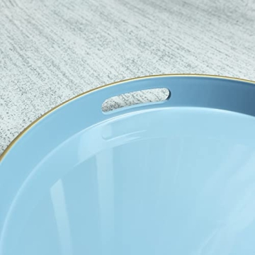 Spsyrine Decorative Round Blue Tray - Stylish and Functional
