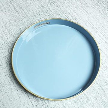 Spsyrine Decorative Round Blue Tray - Stylish and Functional